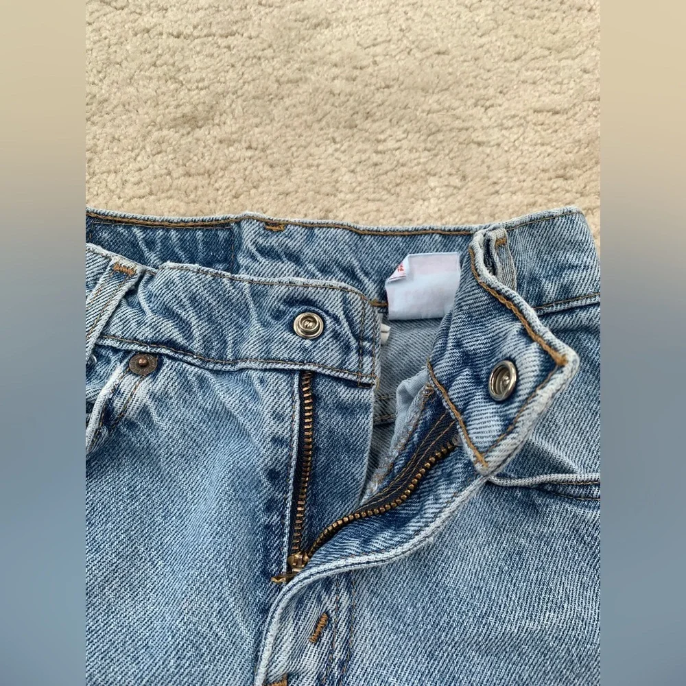 Vintage Little Levi’s Size 7 Orange Tab 550 Denim Jean Shorts - Picture 5 of 8